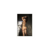 3 pièces de lingerie en résille noire 